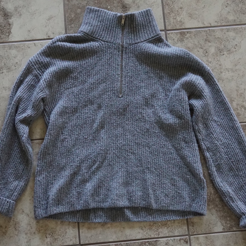 Old Navy Gray Cowl Neck Sweater Soft Knit Classic
